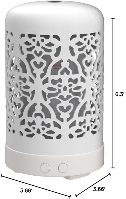 Essential Oil Diffusers Aromatherapy White Humidifier Desk 100Ml Diffuser Small Ultrasonic Machine Waterless Auto-Off