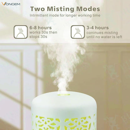 Essential Oil Diffusers Aromatherapy White Humidifier Desk 100Ml Diffuser Small Ultrasonic Machine Waterless Auto-Off